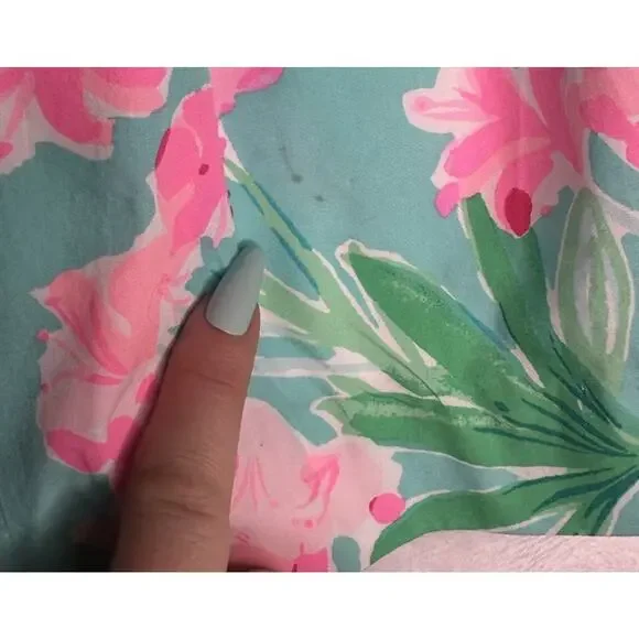 Lilly Pulitzer Girls Momoa Aqua Al Fresco Isnt She Lovely Dress Pastel Easter 14